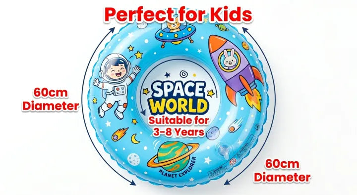 Inflatable Swimming Ring For Kids Adults Pool Float Tube 50cm 60cm Astronaut Design Summer Water Play Toy