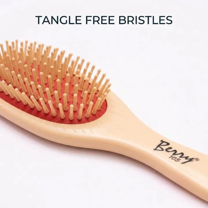 2 in 1 Hair Care Combo: Pony 105 Paddle Brush + Colorful Hair Rubber Bands Bottle