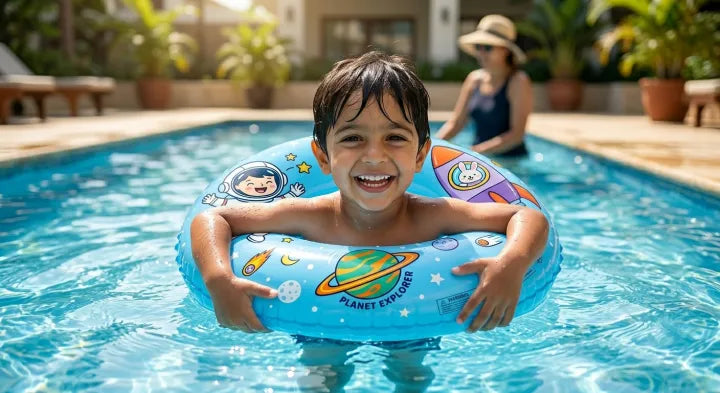 Inflatable Swimming Ring For Kids Adults Pool Float Tube 50cm 60cm Astronaut Design Summer Water Play Toy